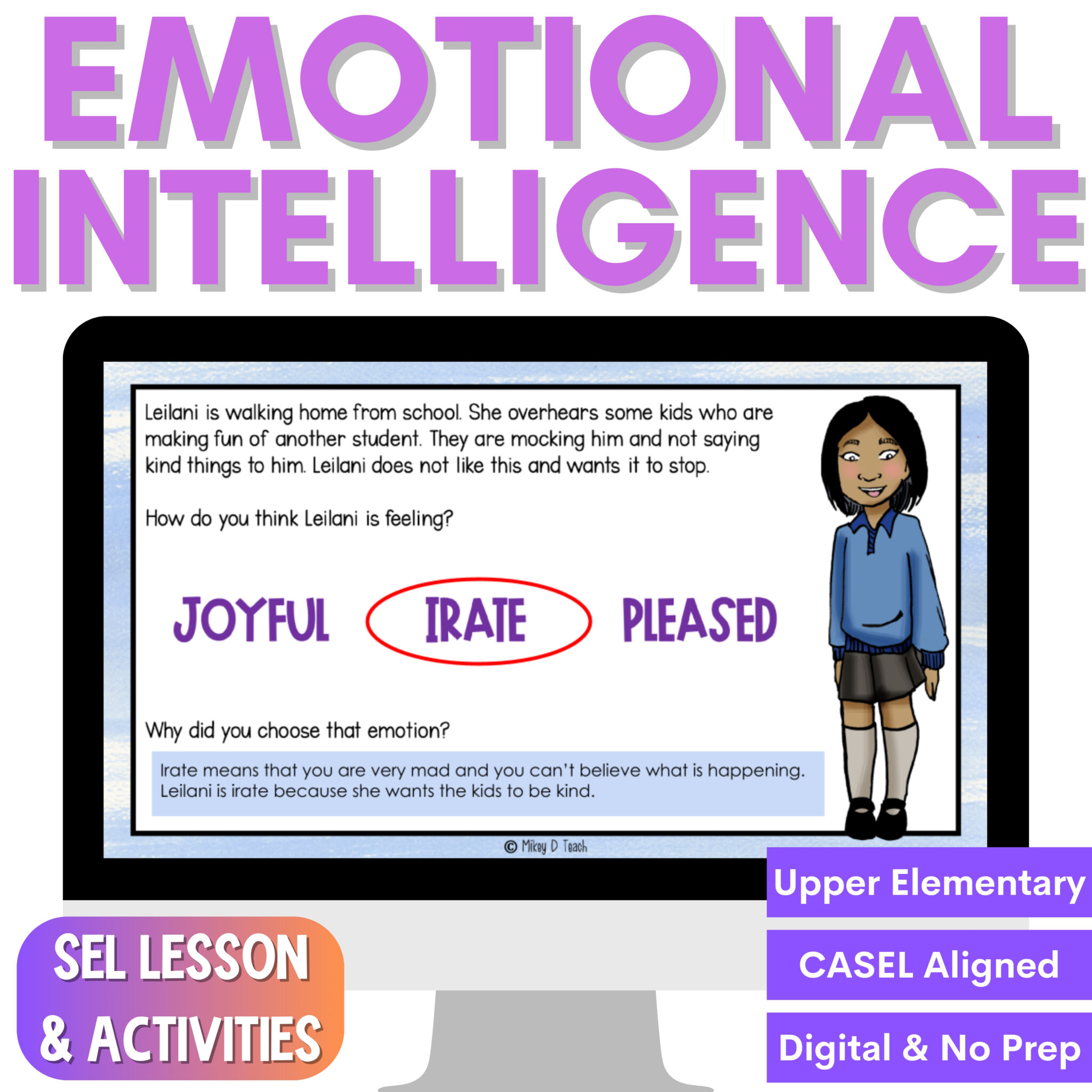 Emotional Intelligence Lesson & Self-Regulation Activities for SEL ...