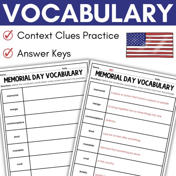 Memorial Day Informational Reading Activities thumb 2