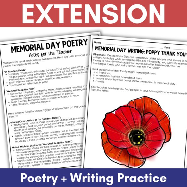 Memorial Day Informational Reading Activities thumb 3