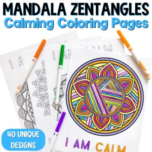 Mandala Calming Coloring Pages cover