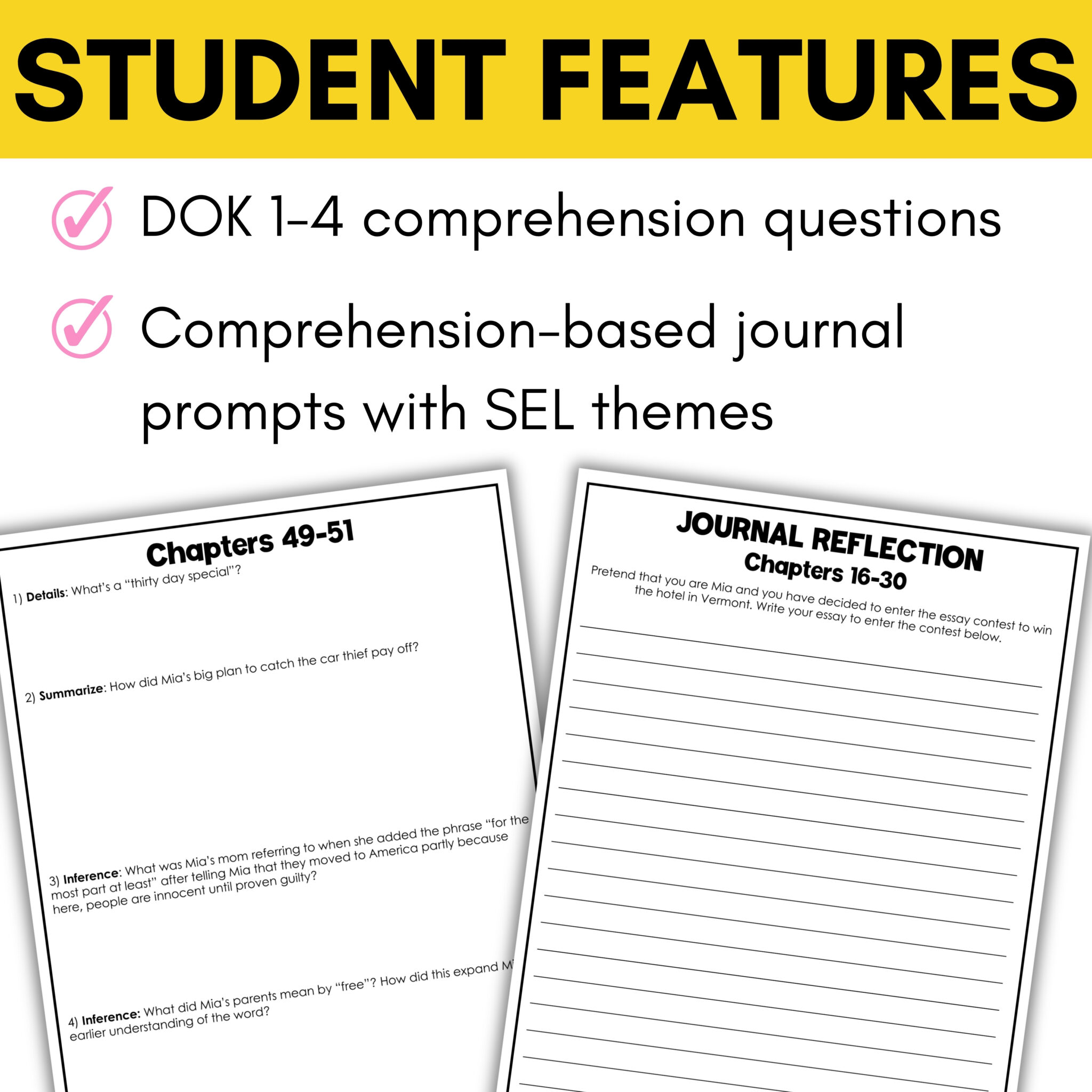 Front Desk Novel Study & Activities - Fiction Comprehension - Print ...